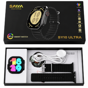 SAIYA SMART WATCH SY10 ULTRA SY10 PRO BLACK Bluetooth Calling Smartwatch with HD Display – MR Electro Pakistan