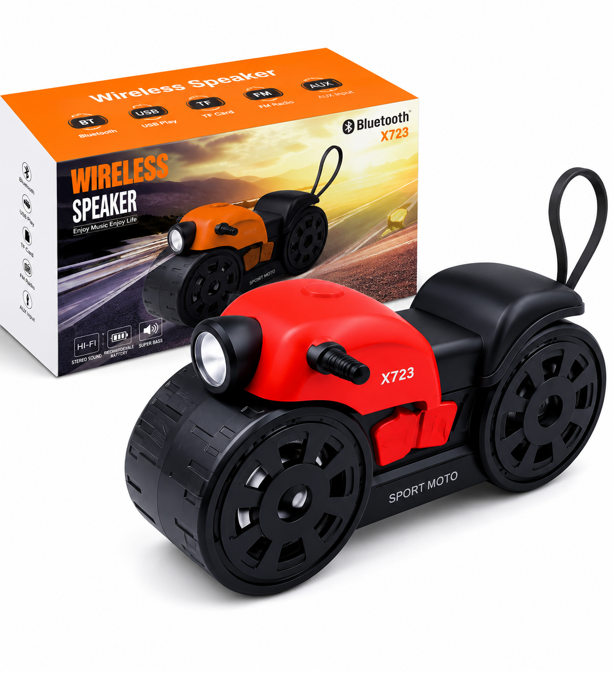 BT Speaker X723 Portable Wireless Bluetooth Speaker with FM Radio and Rechargeable Battery – MR Electro Pakistan