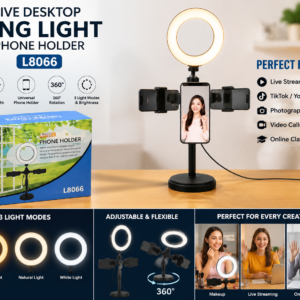 Live Desktop Ring Light Phone Holder L8066 | MR Electro