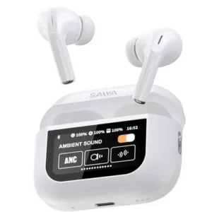 SAIYA T80 AirPods ANC White Wireless Earbuds with Noise Cancellation