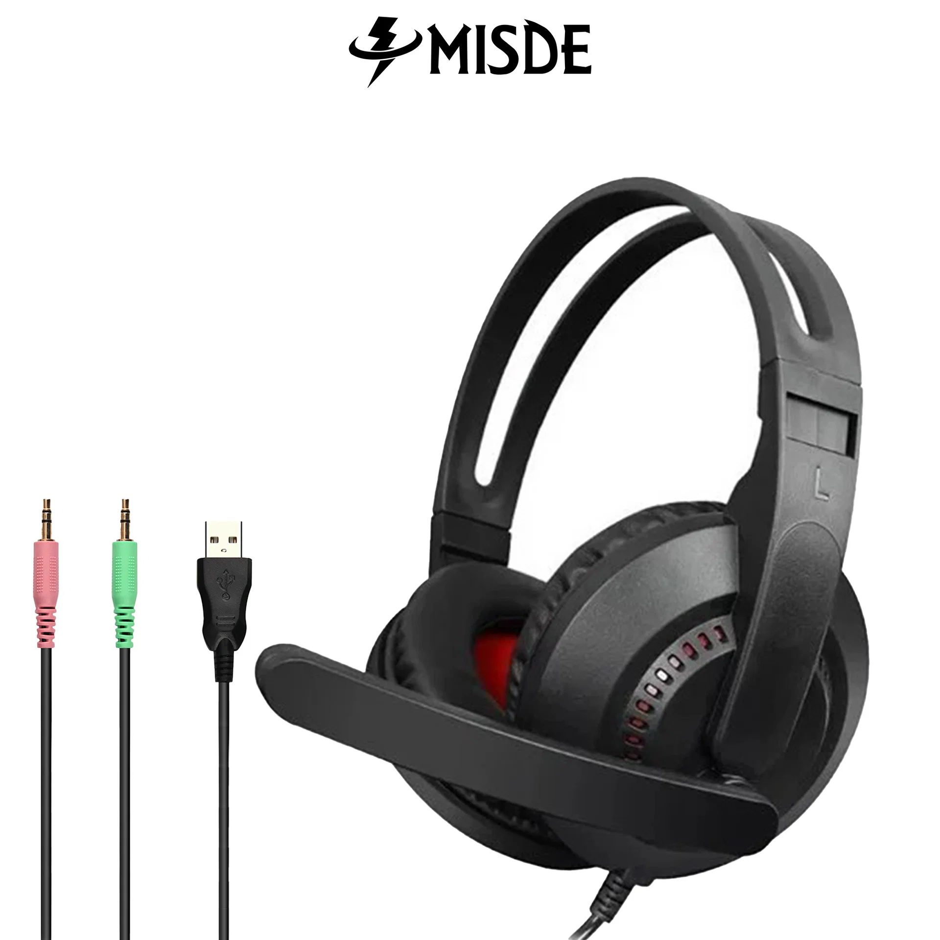 MISDE Headphone Gaming Wired A2 RGB 2PIN | RGB Gaming Headset Pakistan - Image 2